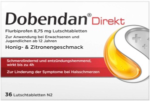 Dobendan Direkt Flurbiprofen 8,75 mg Lutschtabletten, 36 St Produktbild