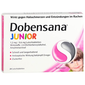 DOBENSANA Junior 1,2mg/0,6mg Lutschtabletten Produktbild
