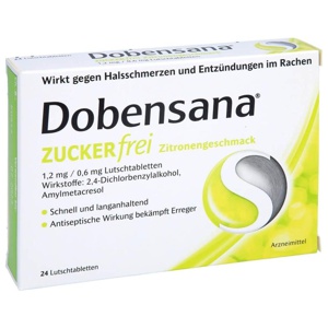 DOBENSANA zuckerfrei Zitronengesc.1,2mg/0,6mg Lut. Produktbild