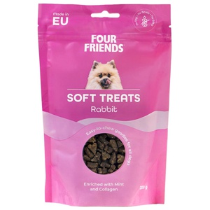 Dog Soft Treats Rabbit Hundgodis - 200 g produkt bild