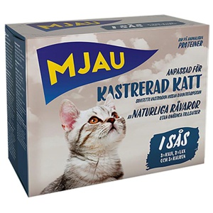 Doggy Mjau Pouch Multibox kastrerad i Sås 8x85 g produkt bild