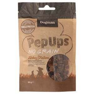 Dogman Pep Ups No Grain godbiter kalkun 90 g produktbilde