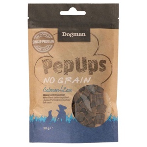 Dogman Pep Ups No Grain godbiter laks 90 g produktbilde