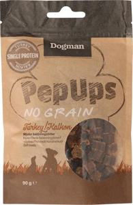 Dogman Pep Ups No Grain kalkon, 90 g produkt bild