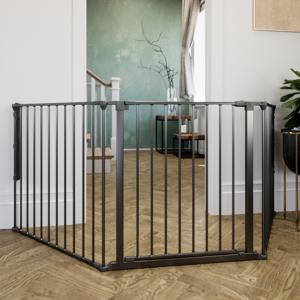 DogSpace Max 2-i-1 Hundgrind/Valphage Svart produkt bild