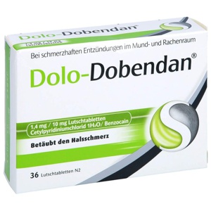 DOLO-DOBENDAN 1,4 mg/10 mg Lutschtabletten Produktbild