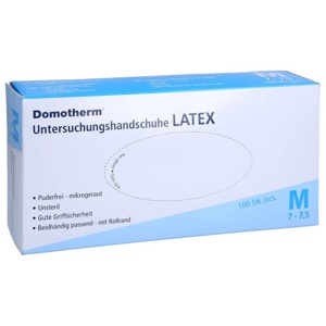 Domotherm Untersuchungshandschuhe LATEX M 100 St Handschuhe Produktbild