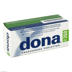 dona® 250 mg Tabletten, 50 St Überzogene Tabletten Produktbild