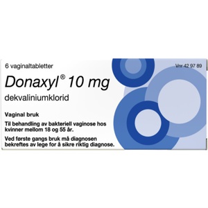 Donaxyl 10 mg vaginaltabletter 6 stk produktbilde