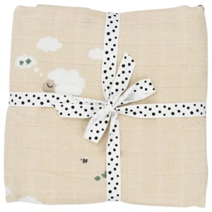 Done By Deer Bomullsfilt Tiny Farm (Sand) produkt bild