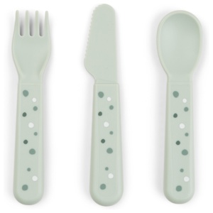 Done by Deer Foodie Bestick Happy Dots Grön 1 set produkt bild