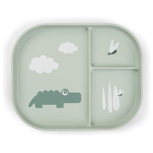 Done by Deer Foodie Uppdelad Tallrik Croco Green produkt bild