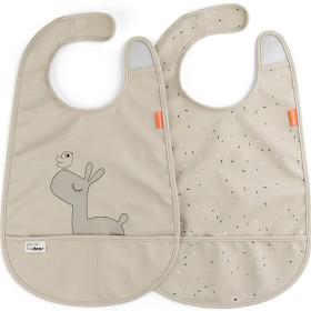 Done by Deer Bib with velcro 2-pack Lalee Sand produkt bild