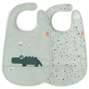 Done by Deer Haklapp velcro Croco Green 2-pack produkt bild