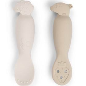 Done by Deer Learning Spoon Set Tiny Farm, Sand produkt bild