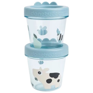 Done By Deer Snack Box 2-pack Tiny Farm (Blue) produkt bild