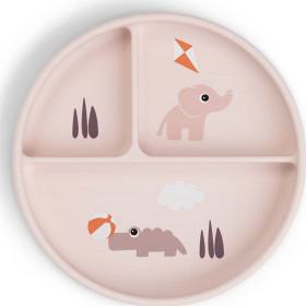 Done by Deer Stick&Stay Compartment Plate Playground Powder produkt bild