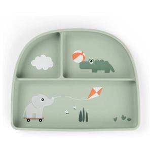 Done by Deer Stick&Stay Uppdelad Tallrik Playground Green produkt bild