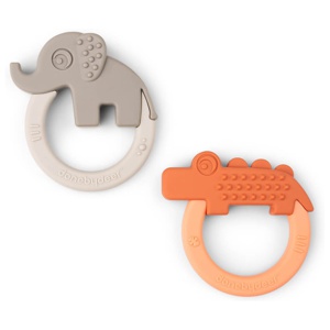 Done by Deer Bitleksak Deer Friends Papaya/Sand 2 st produkt bild
