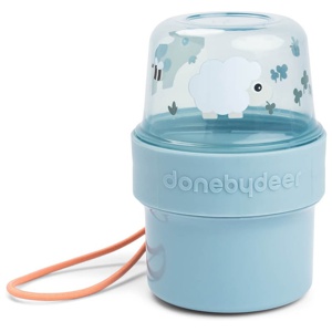 Done by Deer To Go 2-Way Snack Container S Tiny Farm, Blue produkt bild