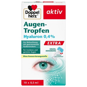 DOPPELHERZ Augen-Tropfen Hyaluron 0,4% Extra Produktbild