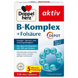 Doppelherz B-Komplex + Folsäure Tabletten, 150 St Tabletten Produktbild