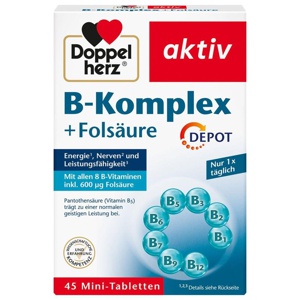 Doppelherz B-Komplex+Folsäure Tabletten, 45 St Tabletten Produktbild