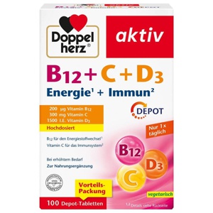 Doppelherz B12+C+D3 Depot aktiv Tabletten Produktbild
