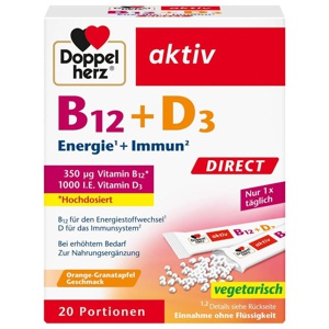 DOPPELHERZ B12+D3 DIRECT Pellets Produktbild