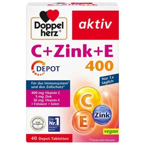Doppelherz C+Zink+E Depot Tabletten, 40 St Tabletten Produktbild