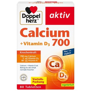DOPPELHERZ Calcium 700+Vitamin D3 Tabletten Produktbild