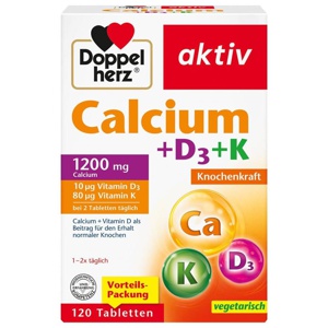 Doppelherz Calcium + D3 + K Tabletten, 120 St Tabletten Produktbild