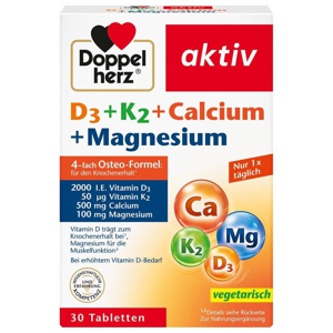 Doppelherz D3+K2+Calcium+Magnesium Tabletten Produktbild