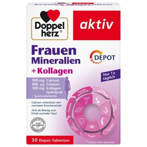 DOPPELHERZ Frauen Mineralien+Kollagen Depot Tabl. Produktbild
