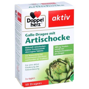 Doppelherz Galle-Dragee mit Artischocke, 50 St Überzogene Tabletten Produktbild