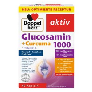 Doppelherz Aktiv Glükosamiin 1000 + kurkum + vitamiin C N40 toote pilt
