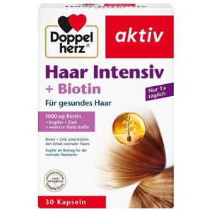 DOPPELHERZ Haar Intensiv+Biotin Kapseln Produktbild