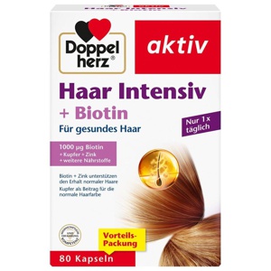 Doppelherz Haar Intensiv + Biotin Kapseln, 80 St Kapseln Produktbild