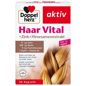 Doppelherz Haar Vital + Zink + Hirse Kapseln, 30 St Kapseln Produktbild