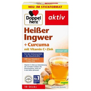 DOPPELHERZ heißer Ingwer+Curcuma Beutel Produktbild