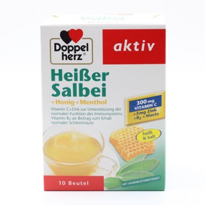 Doppelherz Heißer Salbei+Honig+Menthol Granulat, 10 St Granulat Produktbild