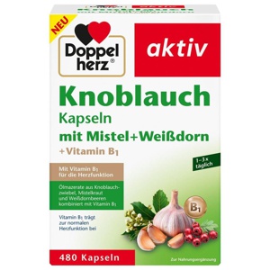 DOPPELHERZ Knobl.Kap.m.Mistel+Weißdorn+Vitamin B1 Produktbild