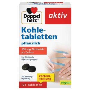 Doppelherz Kohletabletten, 125 St Tabletten Produktbild