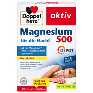DOPPELHERZ Magnesium 500 für die Nacht Tabletten Produktbild