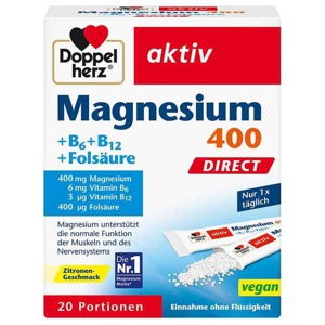 DOPPELHERZ Magnesium+B Vitamine DIRECT Pellets Produktbild