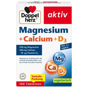 DOPPELHERZ Magnesium+Calcium+D3 Tabletten Produktbild