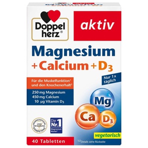 Doppelherz Magnesium+Calcium+D3 Tabletten Produktbild