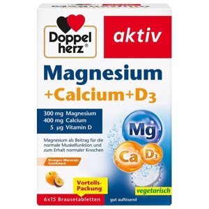 Doppelherz Magnesium+Calcium+D3 Brausetabletten Produktbild