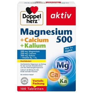 Doppelherz Magnesium 500+Calcium+Kalium Tabletten Produktbild