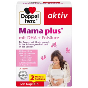 Doppelherz Mama plus mit DHA + Folsäure Kapseln, 120 St Kapseln Produktbild